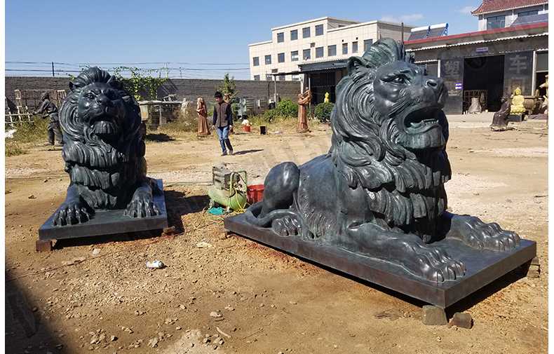銅雕塑廠家，歐式銅獅子，匯豐銀行銅獅子