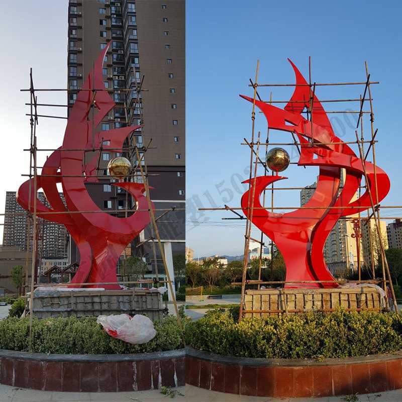 大型不銹鋼雕塑，不銹鋼鳳凰雕塑，小區(qū)不銹鋼景觀雕塑