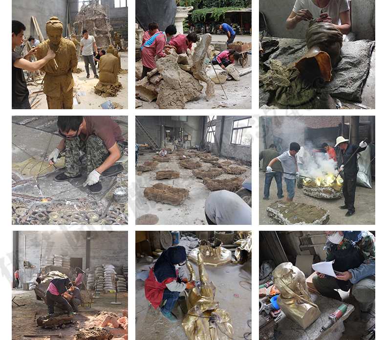 銅雕塑廠家，銅雕塑鑄造流程，銅雕塑定制