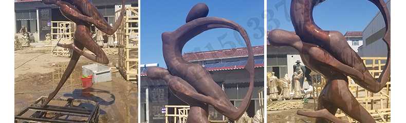 銅舞蹈人物雕塑，抽象男女人物雕塑，抽象跳舞人物銅雕塑