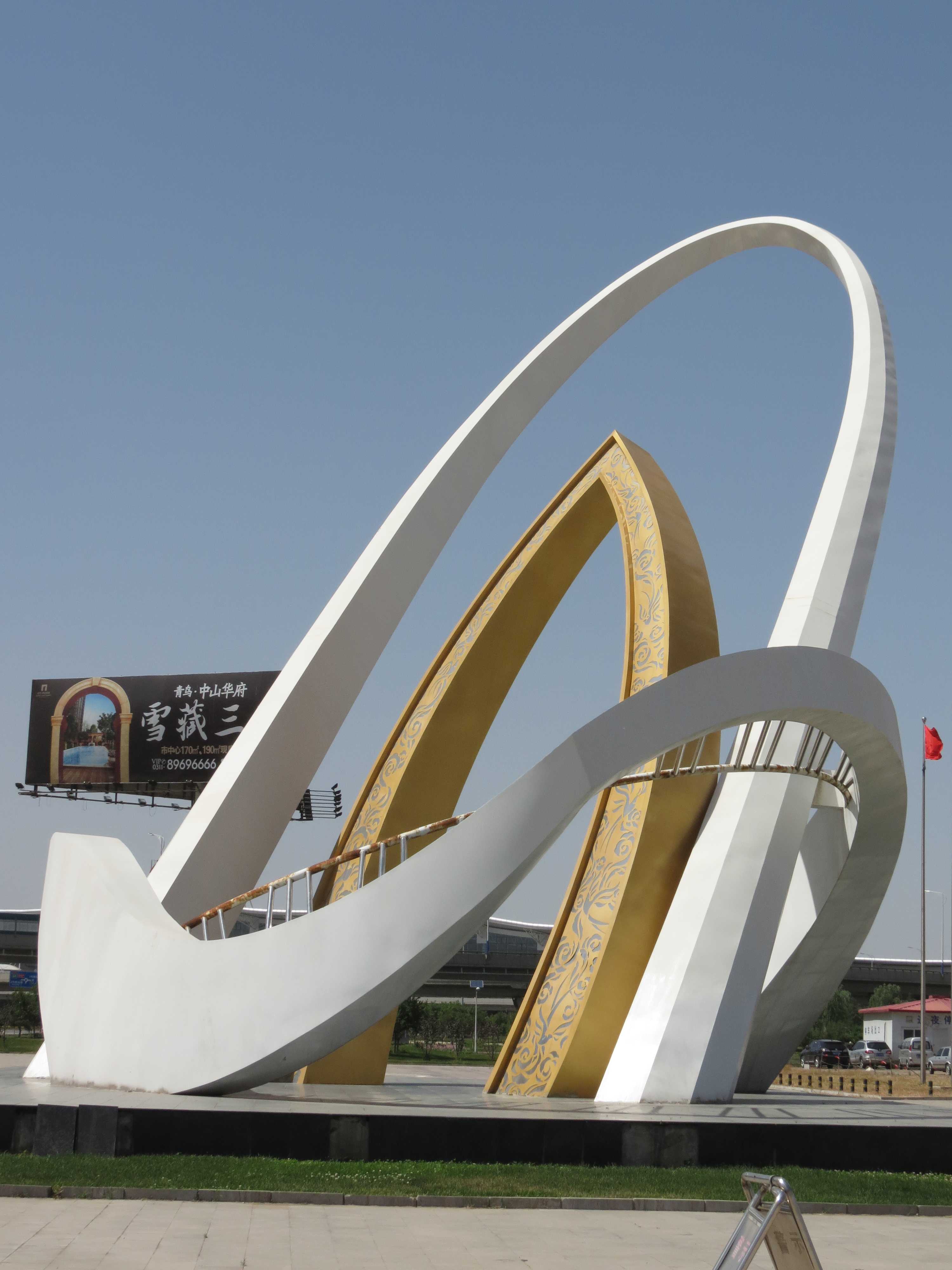 機(jī)場(chǎng)大型雕塑，不銹鋼機(jī)場(chǎng)雕塑，不銹鋼廣場(chǎng)景觀
