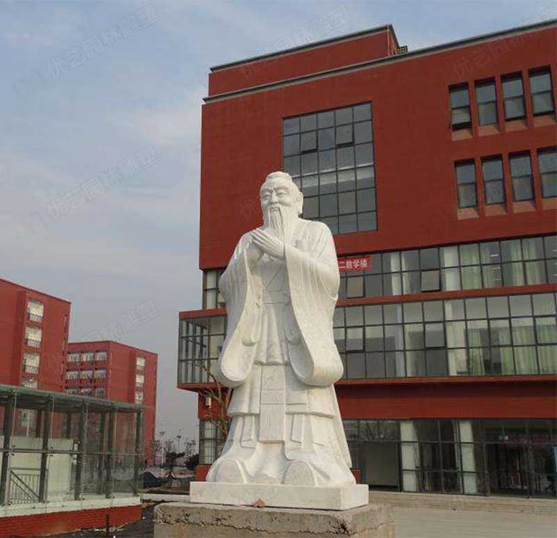 校園石雕孔子像，大理石孔子像