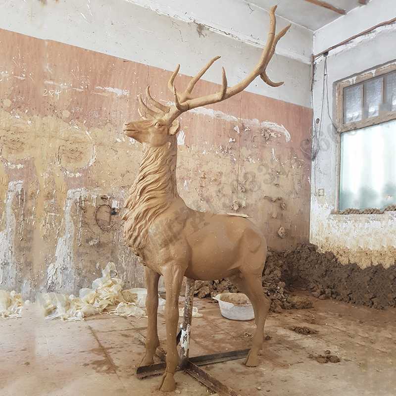 銅鹿模型，銅麋鹿雕塑，麋鹿模型，銅麋鹿泥模1.jpg